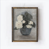 Vintage Print Framed | Flower Vase Painting A112